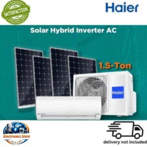 Haier Solar Hybrid Inverter AC 1.5-Ton with 4 Solar Panels